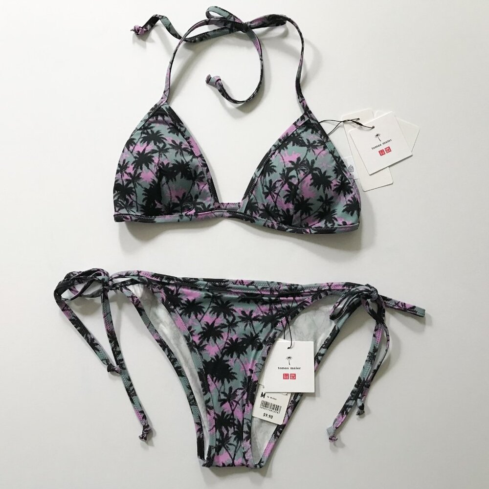 Uniqlo x Tomas Maier Bikini Purple Tropical Print